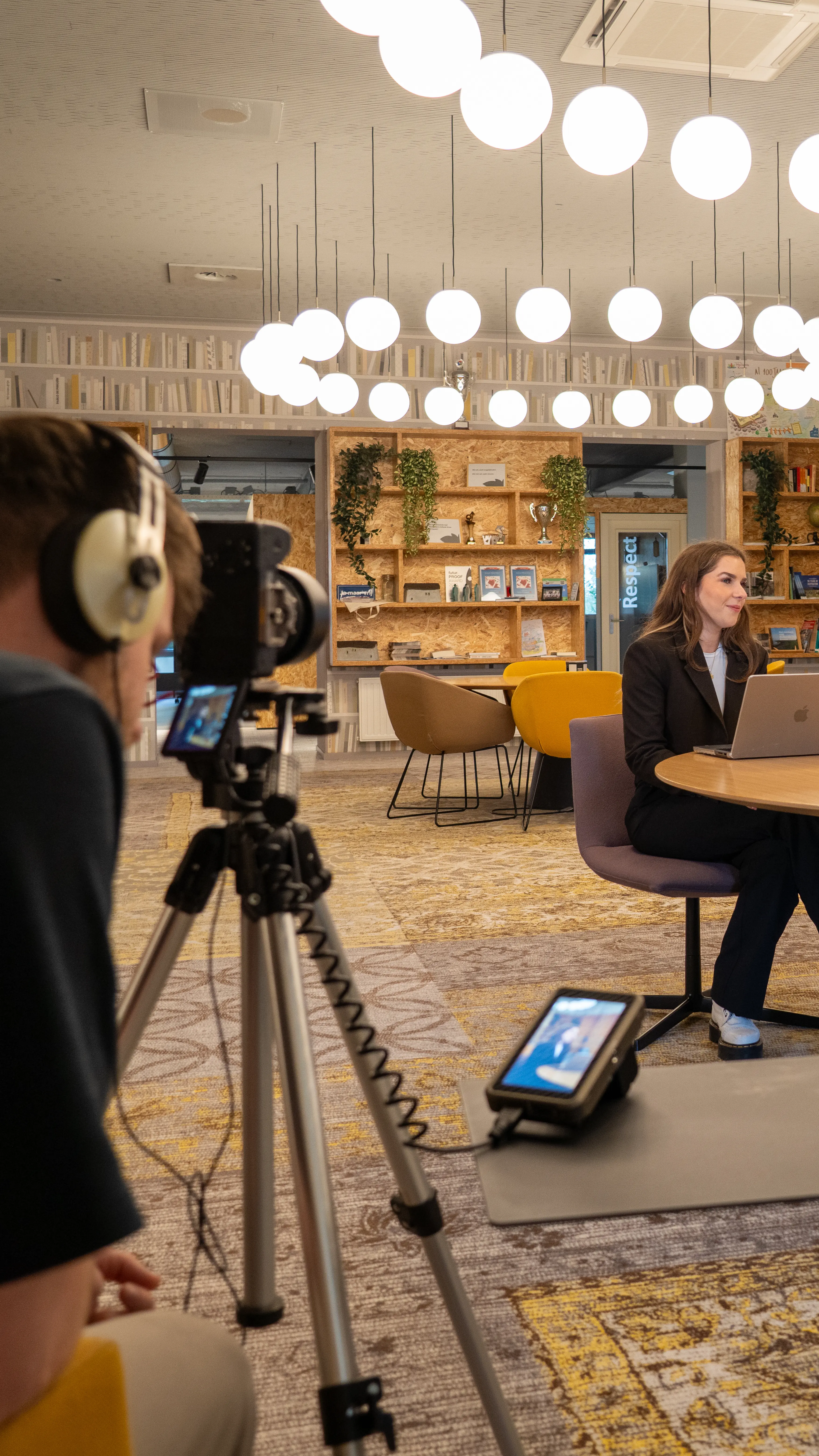 Behind the scenes van de opnamedag